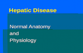 Hepatic Disease Normal Anatomy andPhysiology. Hepatic: Normal Anatomy 1. Biliary system 2. Portal system 3. Reticulo-endothelial system 4. Hepatic parenchyma: