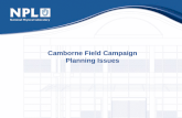 Camborne Field Campaign Planning Issues. Camborne Site