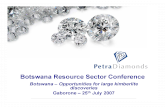 Botswana Resource Sector Conference - Petra Resource Sector Conference Botswana â€“ Opportunities for