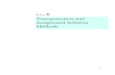 Module B Transportation and Assignment Solution .B-4 Module B Transportation and Assignment Solution
