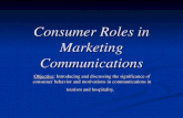 Consumer Roles in Marketing Communications Objective: Introducing and discussing the significance of consumer behavior and motivations in communications