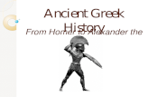 Ancient Greek History From Homer to Alexander the Great