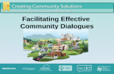 Facilitating Effective Community Dialogues. Agenda Introductions National Dialogue on Mental Health Facilitation Roles and Tips Questions and Discussion