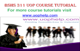 BSHS 311 uop course tutorial/uop help