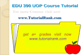 EDU 390 UOP Course Tutorial/TutorialRank
