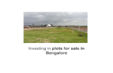 Investing in plots for sale in Bangalore
