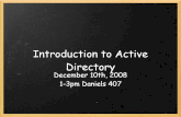 Introduction to Active Directory .Introduction to Active Directory ... Active Directory is based