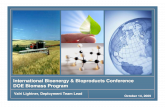 International Bioenergy & Bioproducts Conference DOE .2009-10-20  International Bioenergy & Bioproducts