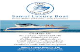 sAMU/ Samui Luxury Boat Private Charters I VIP Events I Luxury Experiences Contact Us WhatsApp +66805359140