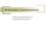 Three perspectives on international politics IR theories: Constructivism