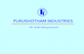 PURUSHOTHAM INDUSTRIES We mould what you perceive