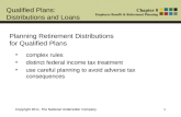 Planning Retirement Distributions  for Qualified Plans