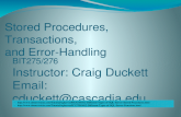 BIT275/276 Instructor: Craig Duckett Email: cduckett@