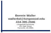 Bennie Waller wallerbd@longwood 434-395-2046