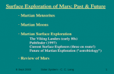 8 Sept 2003Solar System - C. C. Lang1 Surface Exploration of Mars: Past & Future Martian Meteorites Martian Moons Martian Surface Exploration The Viking
