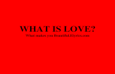 WHAT IS LOVE? What makes you Beautiful.   What makes you Beautiful.