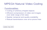 MPEG4 Natural Video Coding