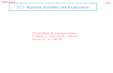 COMP 170 L2 L17: Random Variables and Expectation Page 1