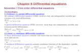 Terminologies: 1) Ordinary vs. partial differential equations