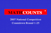 MATHCOUNTS 2007 National Competition Countdown Round 1-25