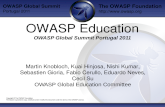 OWASP Education OWASP Global Summit Portugal 2011