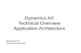 Dynamics AX Technical Overview Application Architecture Dynamics AX Technical Overview