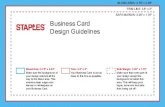 Business Card Design Guidelines - Staples .Business Card Design Guidelines Bleed Area: 3.75" x 2.25"