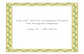 th APCC Invitation Project PA Program Report - 24th APCC PA Program    Asma Abdul Razzaq