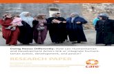 RESEARH PAPER - care.org .tarian action, development, and peace? RESEARH PAPER SEPTEMER 2018 Anan