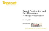 Brand Positioning and Key Messages - .positioning options) Brand Strategy Key Messages Marcom Audit