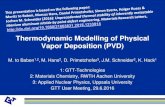 Thermodynamic Modelling of Physical Vapor Deposition (PVD) BACKGROUND: Physical Vapor Deposition ¢â‚¬¢