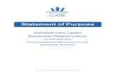 Statement of Purpose - 3 Statement of Purpose ¢â‚¬â€œ Footsteps Care, Leyton: Version 5.1 Quality and purpose