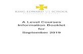 A Level Courses Information Booklet for September Level Course Information Booklet 2019 v2...¢  Develop