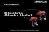 Electric Chain Hoist - Operating time and load ratio Standard Speci¯¬¾cations Speci¯¬¾cations When selecting
