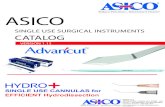 ASICO Disposable...¢  SINGLE USE CANNULAS for EFFICIENT Hydrodissection ASICO SINGLE USE SURGICAL INSTRUMENTS