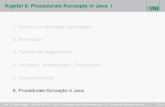 Kapitel 6: Prozedurale Konzepte in Java i Kapitel 6: Prozedurale Konzepte in Java i 1. Sorten und abstrakte
