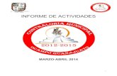 H. AYUNTAMIENTO 2012 - 2015 INFORME DE ACTIVIDADES INFORME DE ACTIVIDAD¢  INFORME BIMESTRAL DE ACTIVIDADES