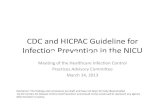 CDC and HICPAC Guideline for Infection Prevention in the NICU 18.03.2013¢  bloodstream infection in