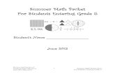 Summer Math Packet For Students Entering Grade 5 2 Summer Math Packet 2013 For Students Entering Grade
