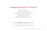 Assigning People in Practice - Northwestern 4er/SLIDES/  Robert Fourer, Assigning People