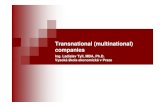 Transnational (multinational) companies - Transnational (multinational) companies Ing. Ladislav Tyll,