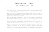 BIHAR BIHAR POLICE ACT 2007 - nipsa.in (BIHAR ACT 1, 2007) BIHAR POLICE ACT Introduction That, promotion