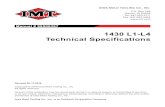 1430 L1-L4 Technical Specifications Section - 1 2 1430 L1-L4 Technical Specifications. 1430 L1-L4