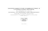 GUIDELINES FOR CONDUCTING A LITERATURE ... GUIDELINES FOR CONDUCTING A LITERATURE REVIEW As adapted
