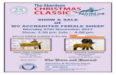 AERDEEN HRISTMAS LASSI - AERDEEN HRISTMAS LASSI ATALOGUE OF SHOW & SALE OF TEXEL, SUFFOLK, HAROLLAIS,