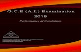 G.C.E (A.L) Examination - 2018 Performance of Candidates G.C.E (A.L) Examination Research & Development