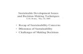 Sustainable Development Issues and Decision-Making ... PCC 550 ppm Target . Dilemmas of Sustainability: