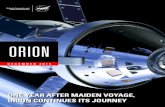 ONE YEAR AFTER MAIDEN VOYAGE, ORION CONTINUES ITS JOURNEY 2016-01-20¢  ONE YEAR AFTER MAIDEN VOYAGE,