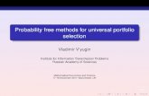 Probability free methods for universal portfolio logo Probability free methods for universal portfolio