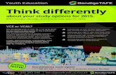 Think differently - Bendigo VCAL flyer... Think differently about your study options for 2015. BTEC